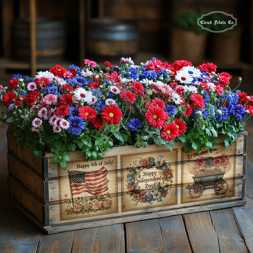 4th of July Square Images – USA Flag, Apple Pie, Picnic Basket & More