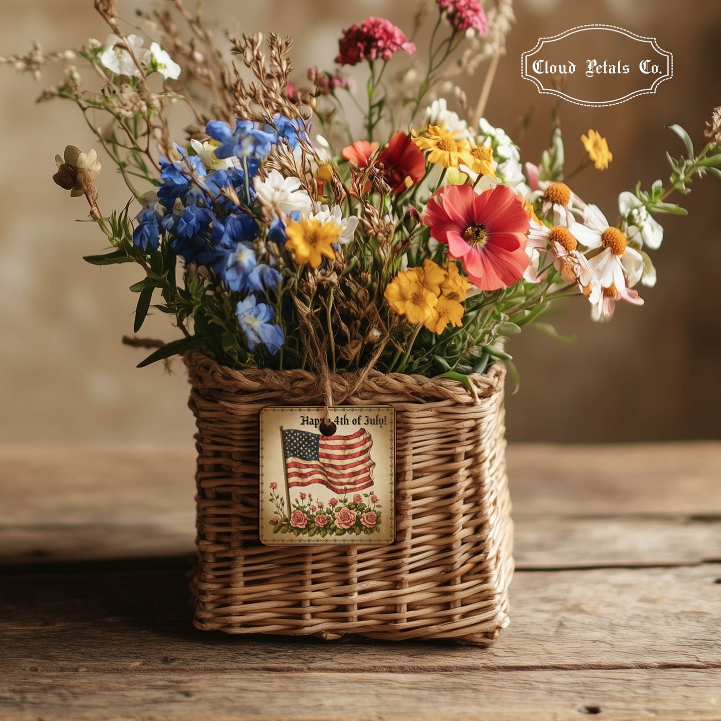 4th of July Square Images – USA Flag, Apple Pie, Picnic Basket & More