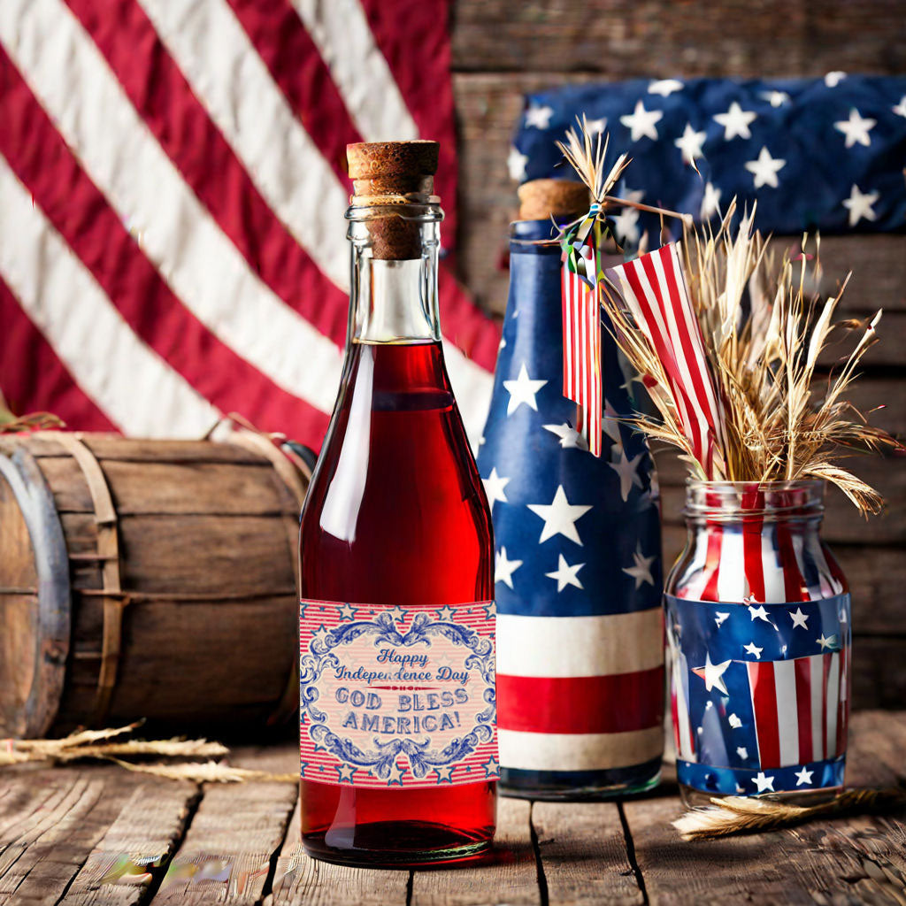 Vintage 4th of July Long Labels – Wrap-Around Printable Decor