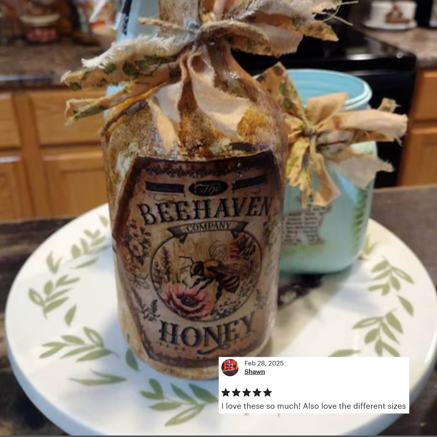 DIY craft for honey label on a jar review