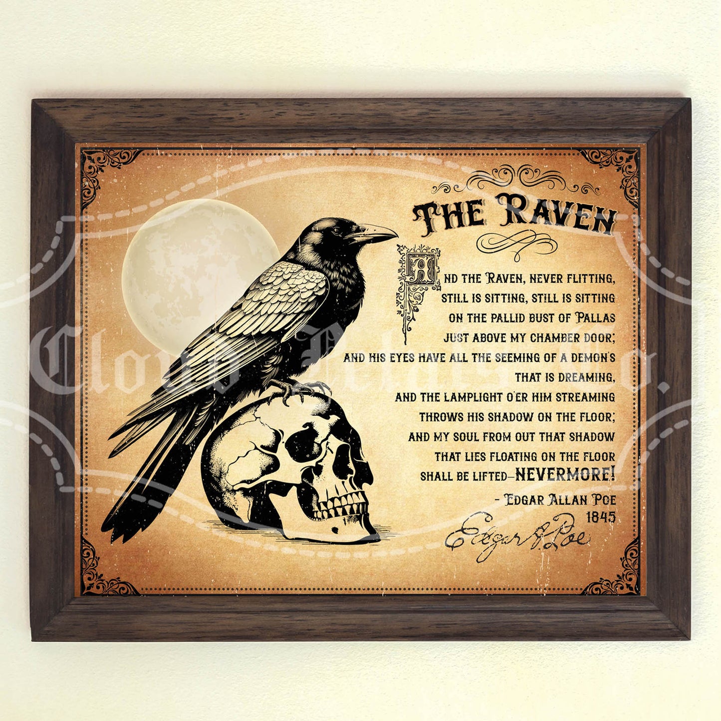Edgar Allan Poe the raven wall art printable