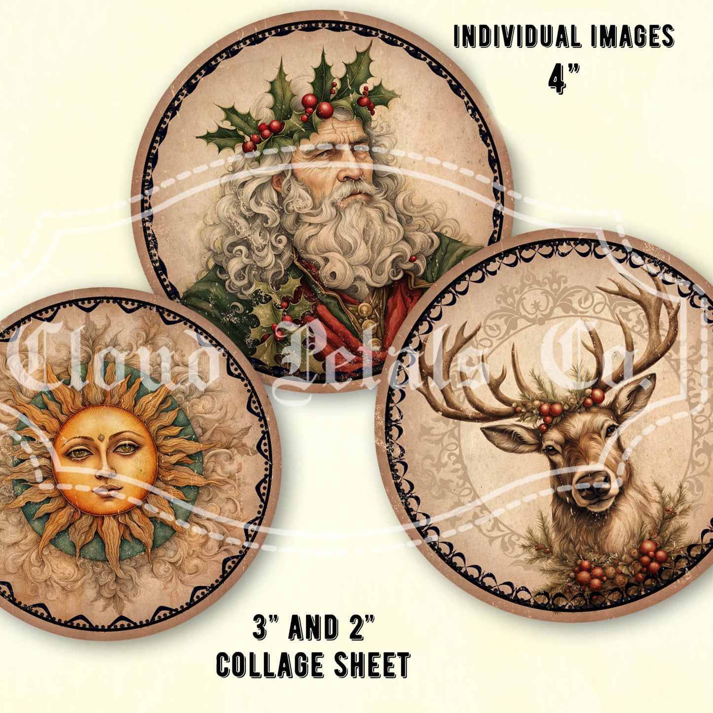 Yule, Winter solstice, pagan holiday round tags