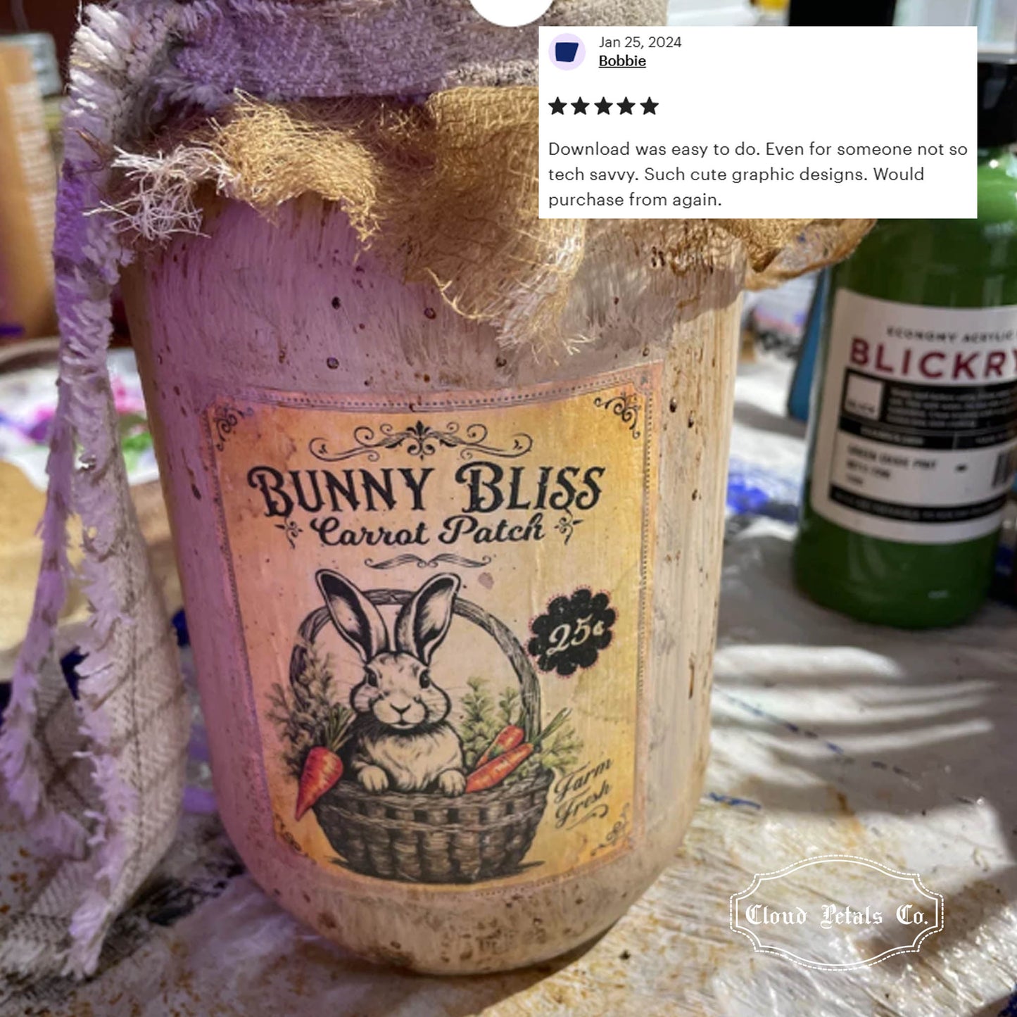Vintage Easter Labels β Printable Bunny Bliss, Hoppity Express, Springtime Bakery & Sweet Bunny Bites