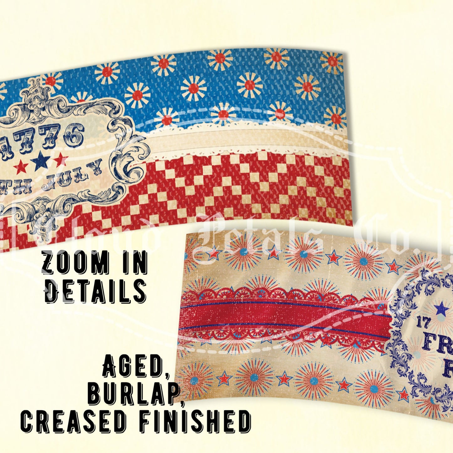 Vintage 4th of July Long Labels – Wrap-Around Printable Decor