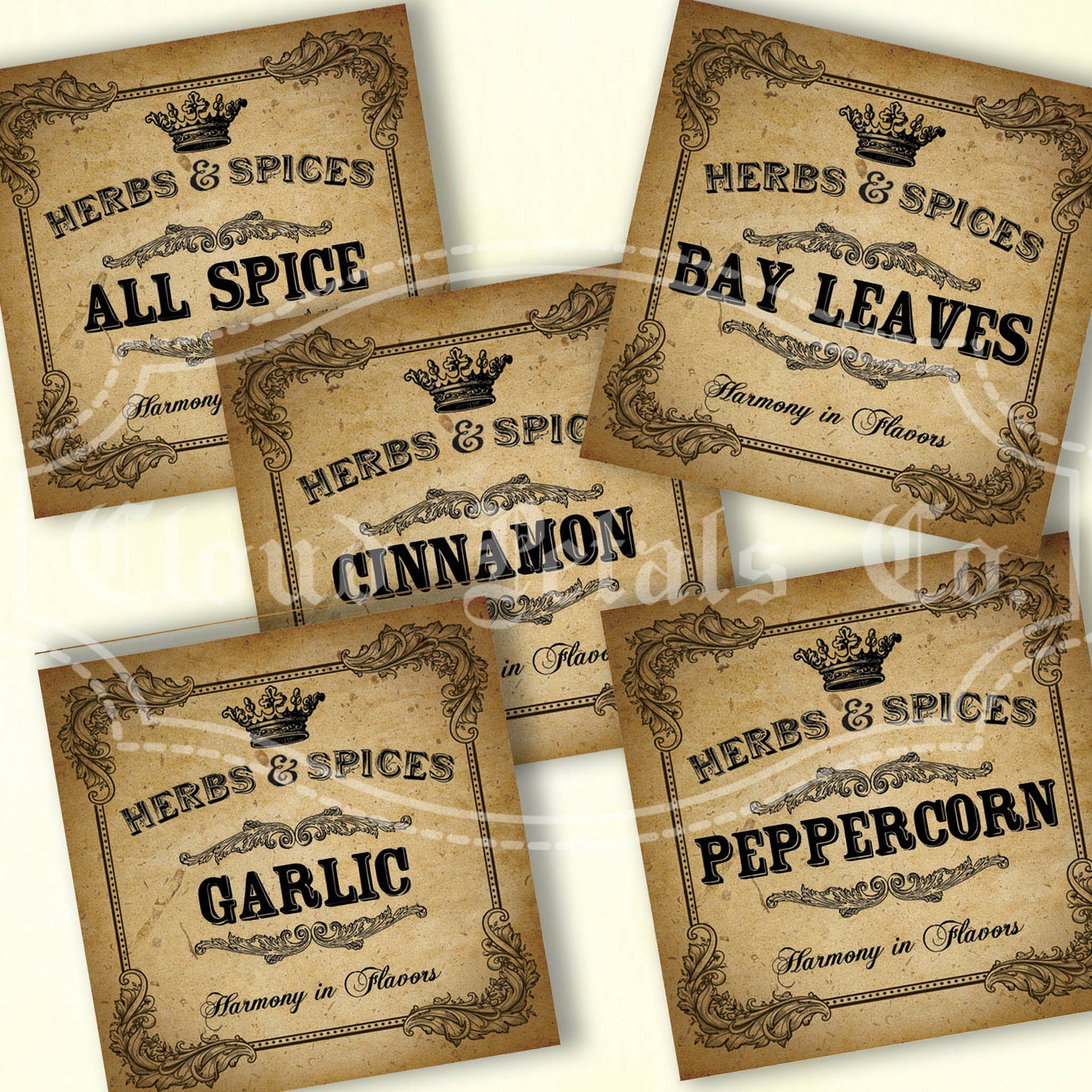 printable herb and spices labels
