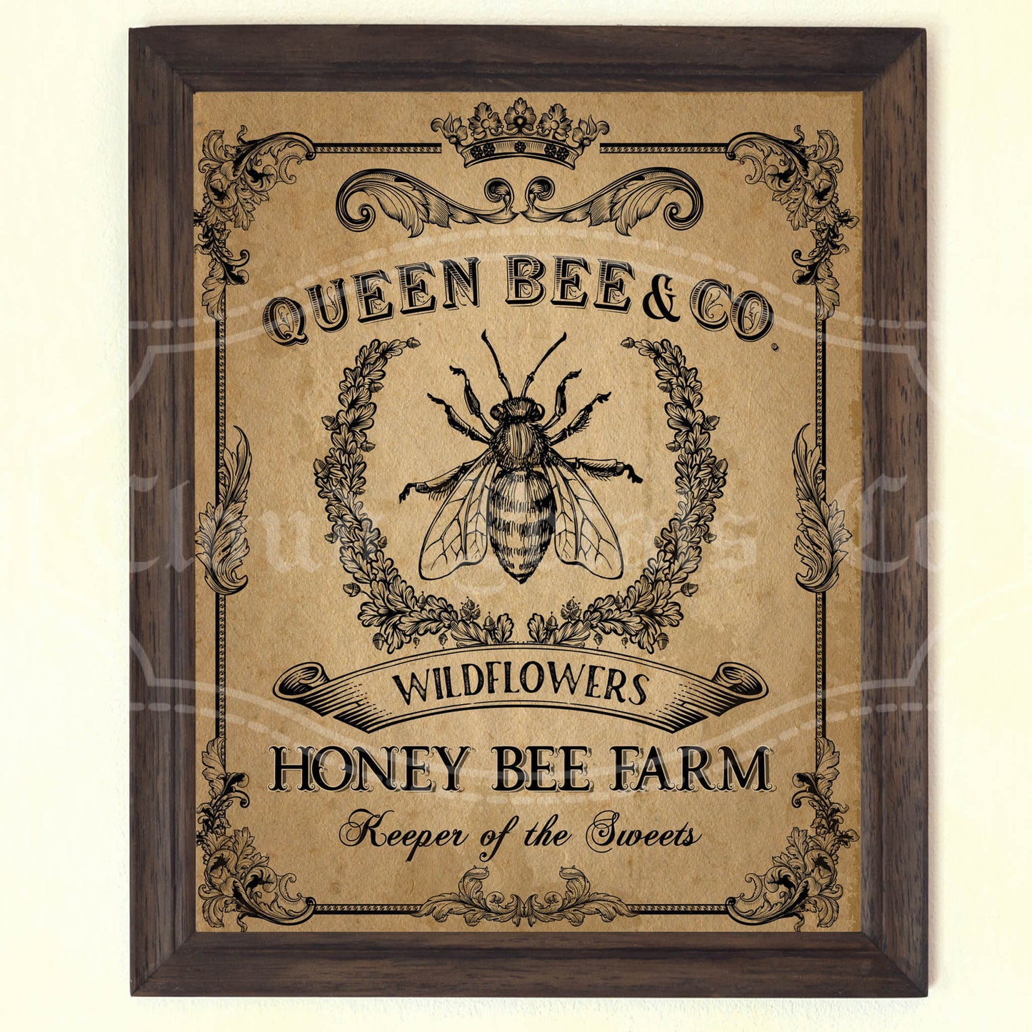 printable queen bee wall art