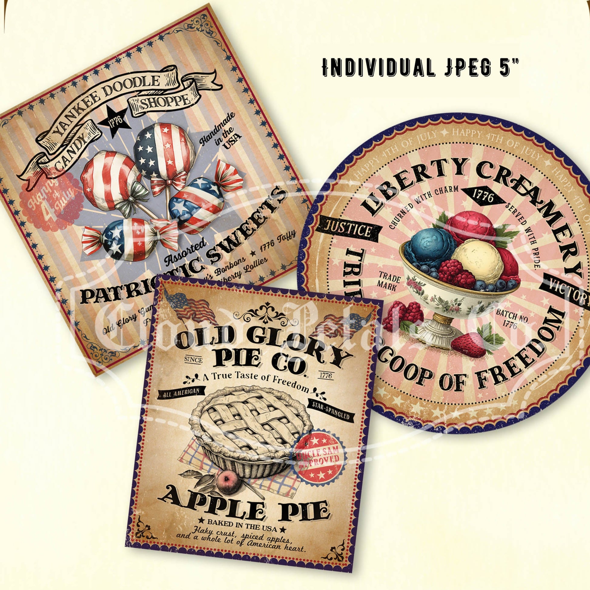 4th of July apple pie, ice cream and sweets bundle