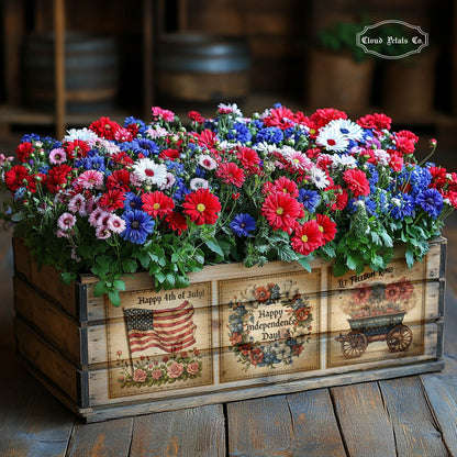 4th of July Square Images – USA Flag, Apple Pie, Picnic Basket & More
