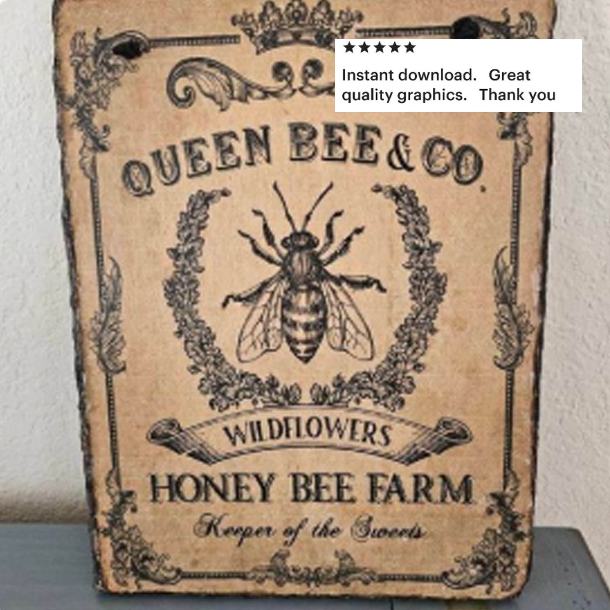 DIY antique bee sign reivew