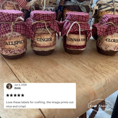 DIY craft spices labels on glass jar reviews