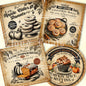 Printable fall bakery labels apple cider donut pumpkin bread cinnamon rolls