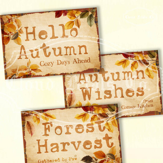 Printable fall tags