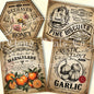 Printable kitchen labels for honey, biscuits, marmalade and garlic tags