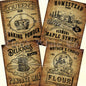 Printable vintage kitchen tag set, baking powder, maple syrup, pancake mix, flour