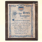 Framed copy of the U.S. Constitution with decorative elements