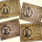 Set of vintage-style postcards with USA presidents
