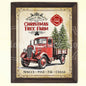 Vintage Christmas Tree Farm Sign – Red Truck Printable Wall Art PNG