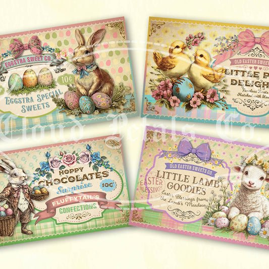 Vintage Victorian Easter labels
