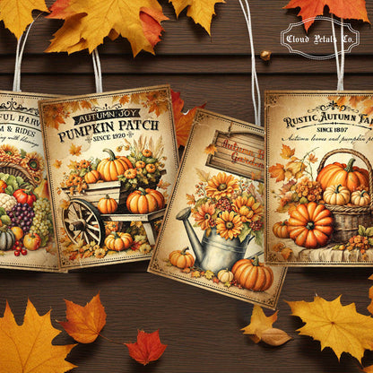 fall labels hanging tags