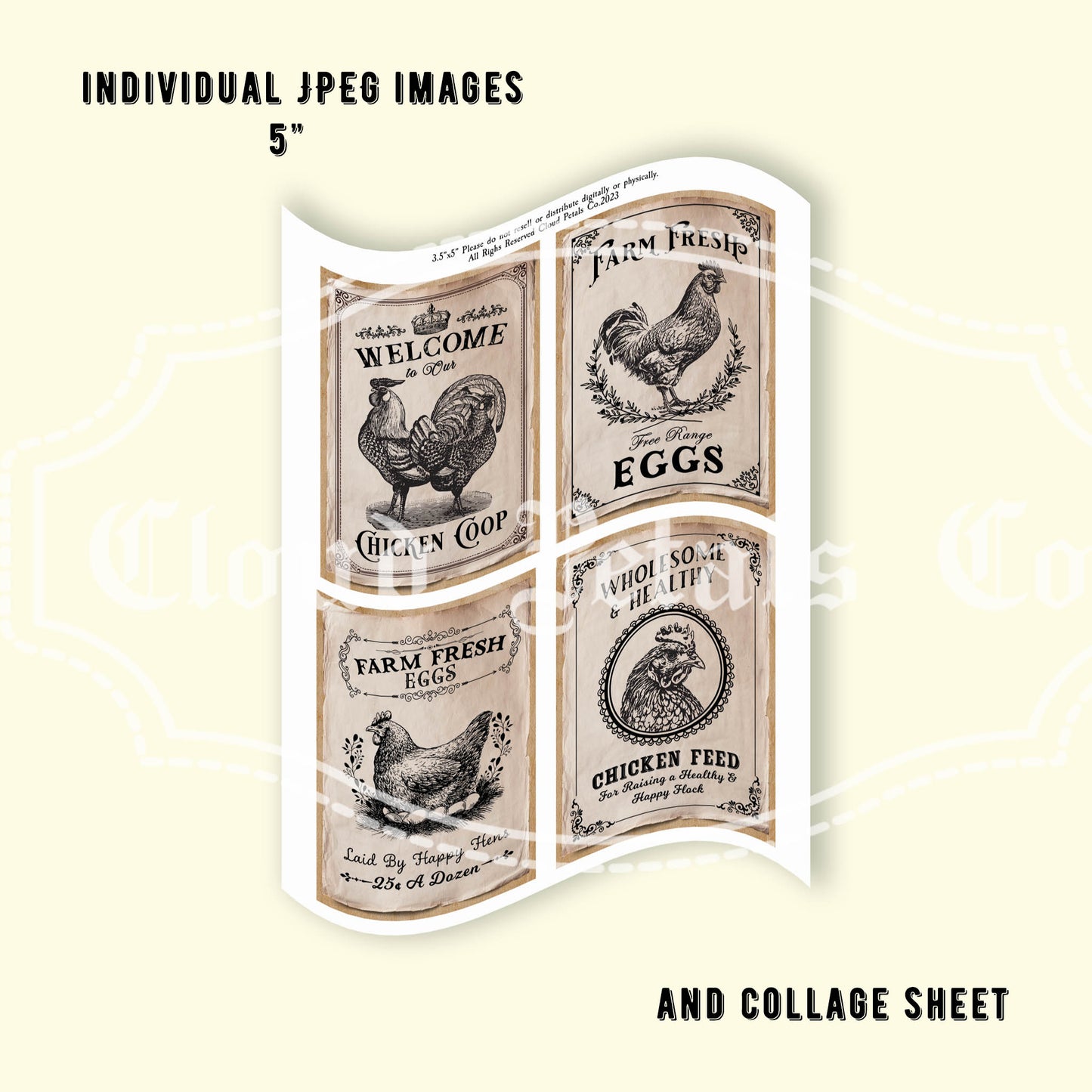Vintage Style Chicken Tags Printable – Primitive Craft Labels