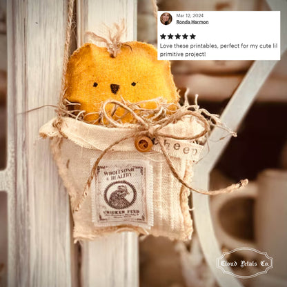 Vintage Style Chicken Tags Printable – Primitive Craft Labels