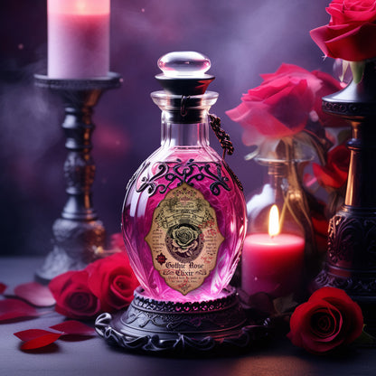 Gothic Valentine Potion Labels – Witchcraft Apothecary Jar Decor (Printable)