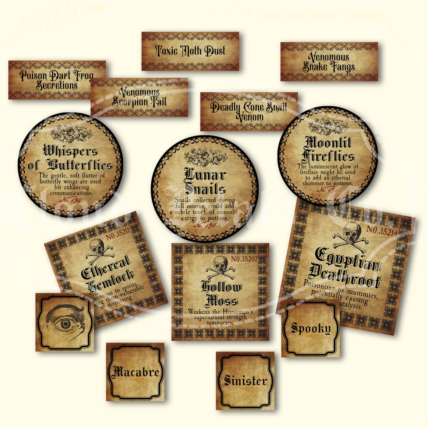 Classic Monster Potion Labels Printable – Frankenstein, Zombie & More