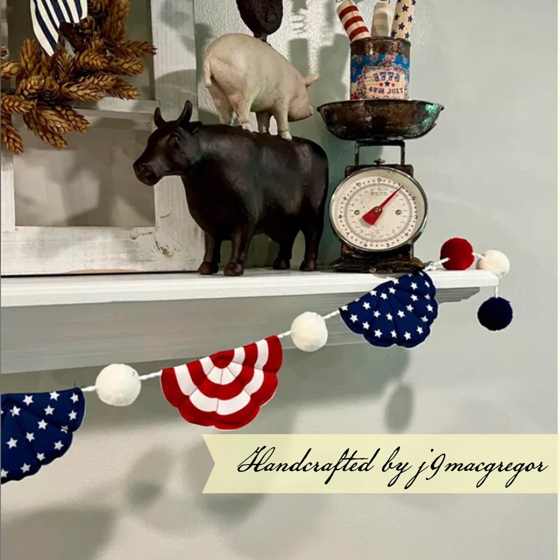 patriotic wrap around labels on a tin can