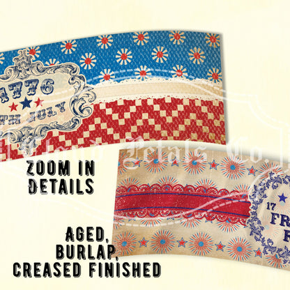Vintage 4th of July Long Labels – Wrap-Around Printable Decor