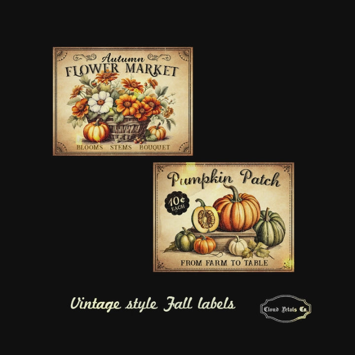 printable fall labels flower market farmers market pumpkin patch bakery shop video