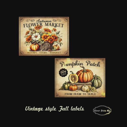printable fall labels flower market farmers market pumpkin patch bakery shop video