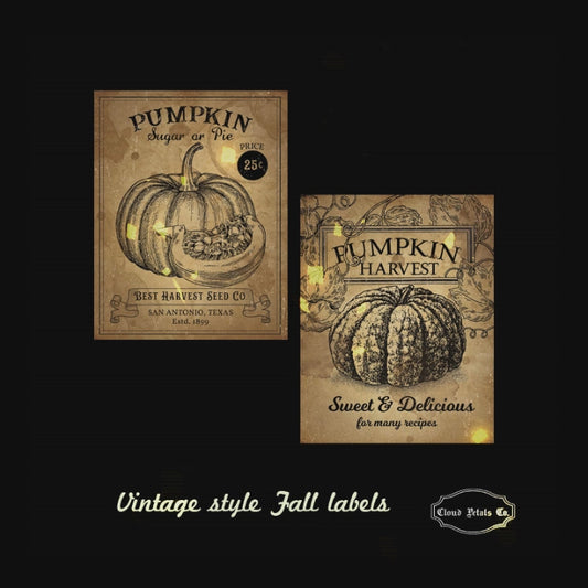 Printable pumpkin labels for fall video