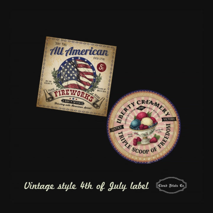4th of July pantry labels
