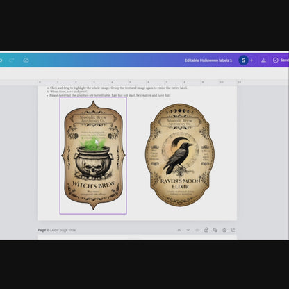 Halloween Potion Label Templates – Editable Vintage Witch & Wizard Designs