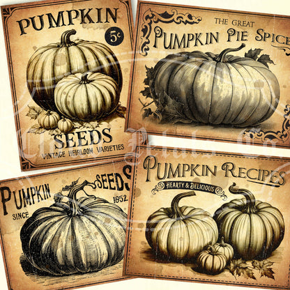 printable fall labels pumpkin seeds spice recipes