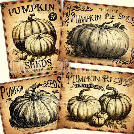 printable fall labels pumpkin seeds spice recipes