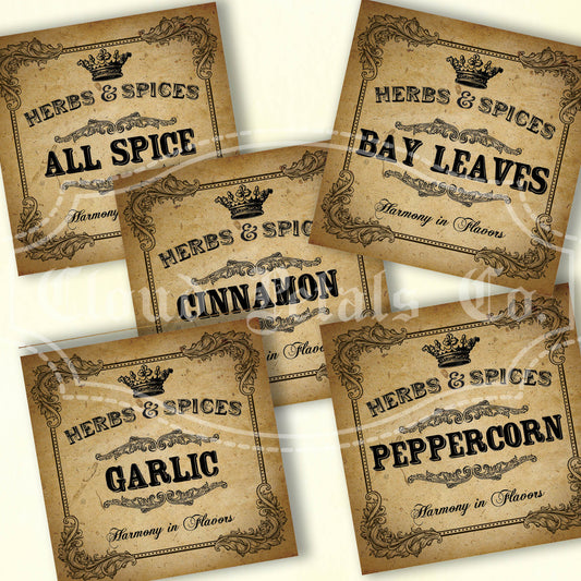 printable herb and spices labels