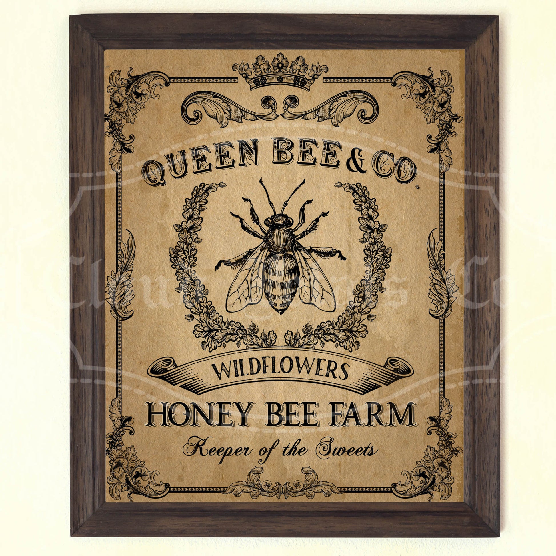 printable queen bee wall art