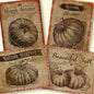 Vintage Pumpkin Labels Printable – Rustic Fall Tags with Plaid Background