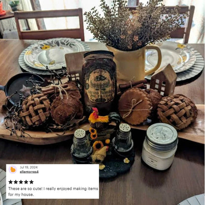 rustic DIY craft for_mixed_berries_pie_filling_label on a dining table